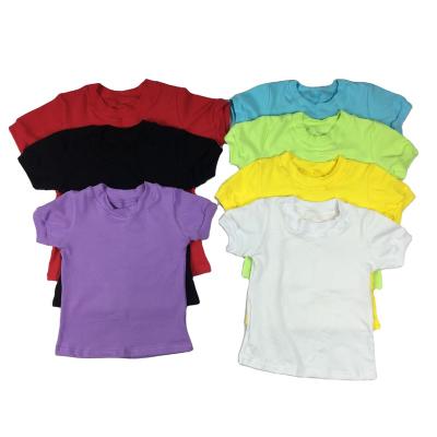 China Wholesale Summer Latest Babies' Shirt Multicolor Available Children Anti-Shrink Lovely Round Collar Blouse Children's Top for sale