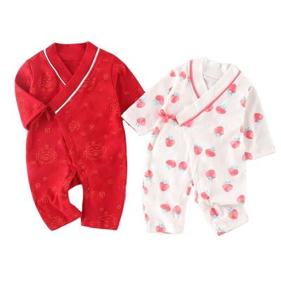 China Chinese Newborn Chinese Baby Onesie Fashion Pure Cotton Male And Female Baby Four Seasons Underwear for sale