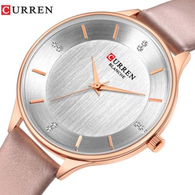 China Automatic date CURREN 9041 L women watch saati bayan kol charm rhinestone wristwatches ladies quartz clock female luxury analog leather watch for sale