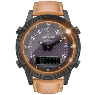 China NORTH Sports EDGE EVOQUE leather smart watch compass 50M Waterproof outdoor men sports for boyused watches for sale solar Smart Watch for sale