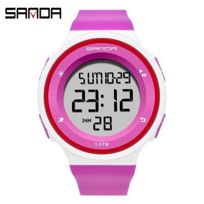 China New Outdoor Sports Alarm SANDA 2001 Watch Men's Multifunctional Waterproof Chronograph 5bar Alarm Clock Digital Reloj Hombre Wristwatches for sale