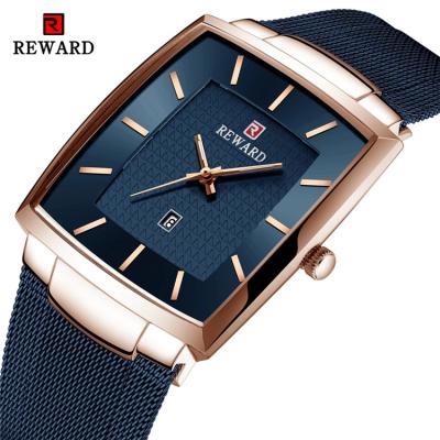 China REWARD Full Fashion Calendar Blue Men Watches Top Luxury Business New 2021 Brand Waterproof Quartz Stainless Steel Wristwatch Men Watch for sale