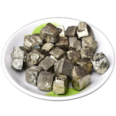 China Wholesale Hotsale Natural Cheap Mineral Specimen Raw Feng Shui Cooper Raw Rough Chips Pyrite Tumble Stone Cube Healing Home Decoration for sale