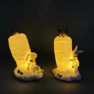 China HOT SELLING LED PORCELAIN FACTORY PRICE EASTER BUNNY eco-friendly for sale