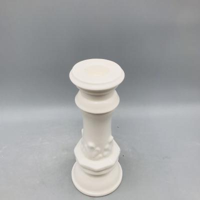 China Eco - Friendly Classic Style Pillar Shaped White Porcelain Sconce for sale