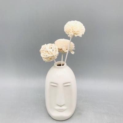 China High Quality Eco - Friendly Home Decor Human Face Porcelain White Diffuser for sale