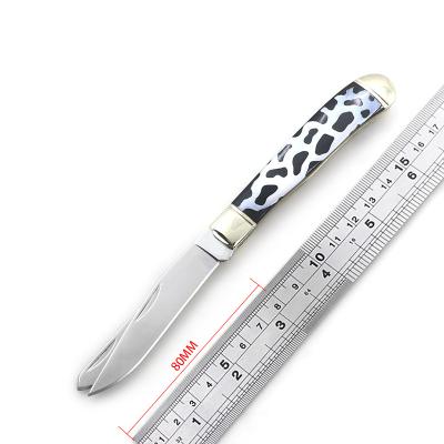 China Non-variable Shell Pocket Knife and Ebony Handle Mirror Blade Portable Folding Knife for sale