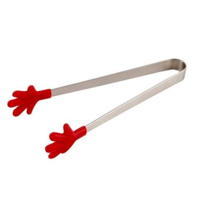 China Viable BPA Free Food Grade Silicone Ice Cube Cups Food Sugar Tongs Stainless Steel 5 Inch Mini Tongs Silicone Cookie Tongs Ice Clips for sale