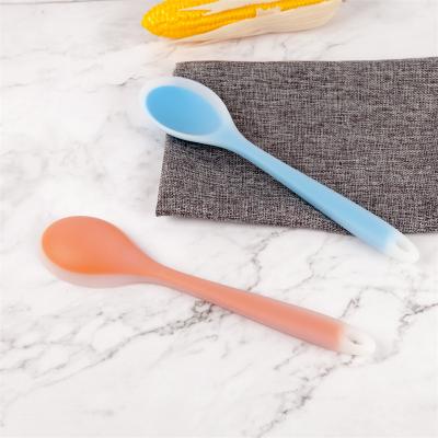 China Sustainable Heat Resistant Silicone Kitchen Cooking Salad Soup Serving Spoon For Cooking Stirring Mixing for sale