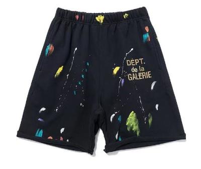 China Hersteller Unisex Street Graffiti Soem-kleiner Menge Kleiderfarben-zufällige fünfpunktige Hosen spritzen zu verkaufen