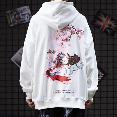 China Original Graffiti Cat Printed Baggy Fleece Hoodie 220GSM To 320GSM for sale