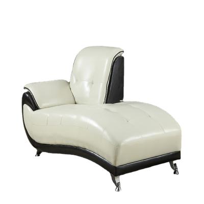 China OEM Frank Furniture Unique Black White Leather Chaise Lounge Chairs For Office Recliner Sofa Set for sale