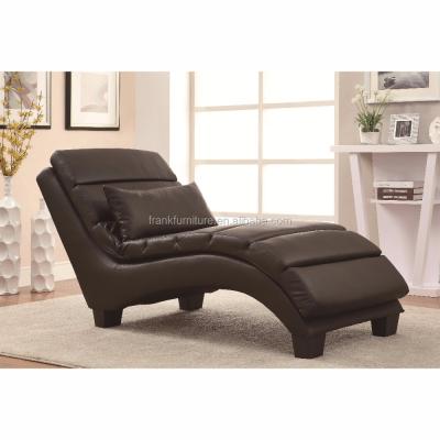 China OEM Supply European Style Contemporary Leather Convertible Lounge Chair Kids Curved Chaise Lounge for sale