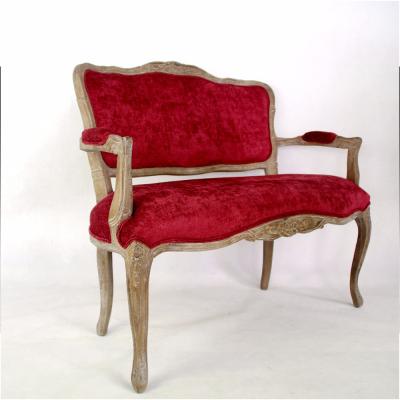 China OEM Indoor Classic European Style Velvet Fabric Chair Modern Red Sofa Book Reading Chair for sale