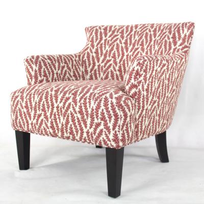 China OEM Printed Red Leaf Pattern Modern Low Back Modem Sofa Sofa Cinema Chair for sale