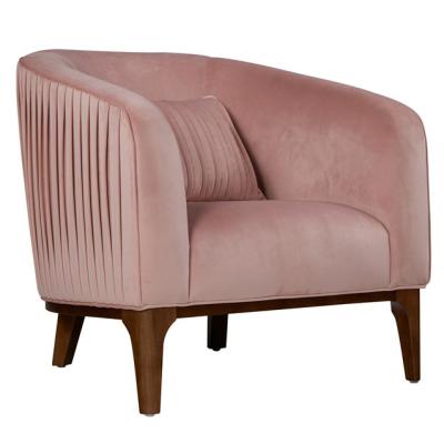 China OEM Living Room Bedroom Pink Velvet Dining Chair High Quality Modern Velvet Accent Chairs Makeup Chair for sale