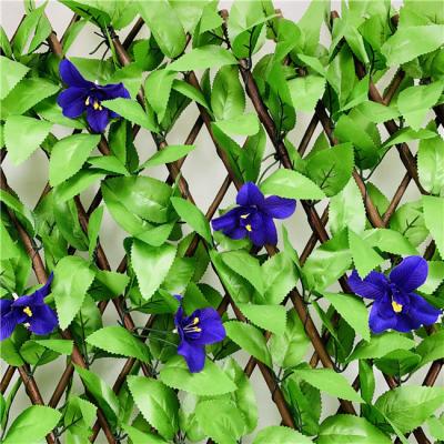 China Easily Assembled Artificial Flower Leaf Wall Leaf Fence to Balcony with 24 Artificial Flower Leaf Fences for sale