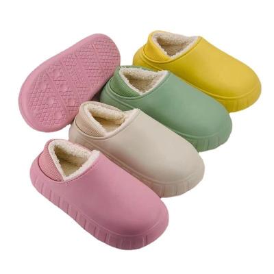 China Fashion Trend High Quality Fashion EVA Winter Waterproof Custom Slippers With Logo Home Slippers Warm Indoor Slippers for sale