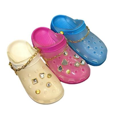 China Fashion Trend Wholesale High Quality Fashion Clogs Transparent Women's Classic Eva Beach Jelly Sandals Clogs Garden Clogs for sale