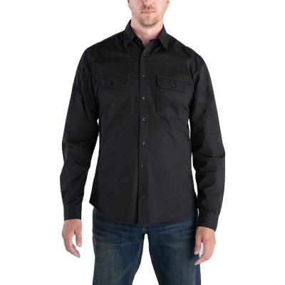 China New Product Mens Black Casual Shirts Long Sleeve Male Shirts With Button for sale