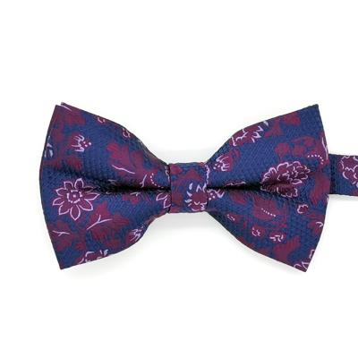 China Factory direct selling pattern custom wholesale woven luxury printed logo men's bow tie for sale