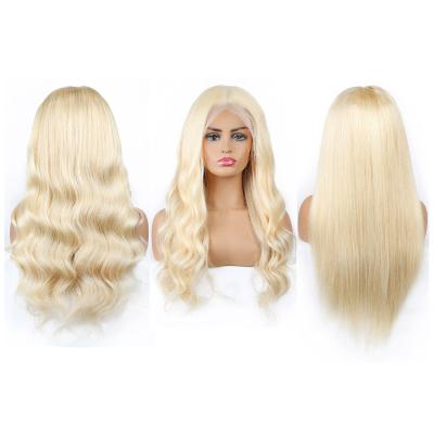 China 613 Silky Frontal Wigs For Women Color Hair Virgin Hair Cuticle Aligned Hair Hd Blonde Lace Front Wig Straight 613 Full Lace Wigs for sale