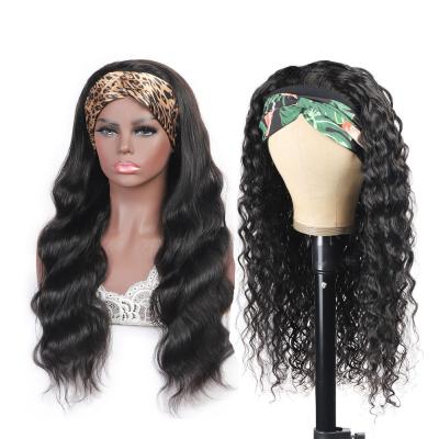 China Wholesale Raw Virgin Remy Human Cuticle Aligned Kinky Curly Hair Silky None Lace Wigs For Black Women Glueless Headband Wig for sale