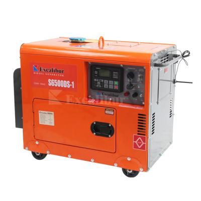 China Excalibur S8500DS 6kw 6.5kw outside use construction silent diesel generator set S8500DS-1 for sale