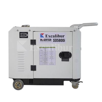 China 120 Volt 5000 Watt Portable Inverter Super Quiet Silent Diesel Generators SD5800i for sale