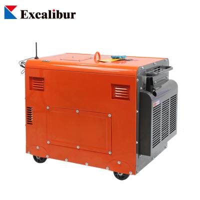 China Silent Excalibur 5.5KVA Air Cooled Diesel Fuel Generator for Home Use S7500DS-1 for sale