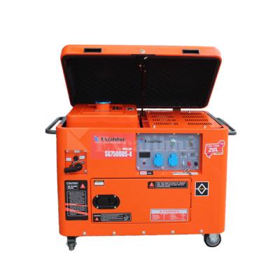 China 5kw Type Excalibur 220V Single Phase 5kw Silent Gasoline Generator S10000DE for sale