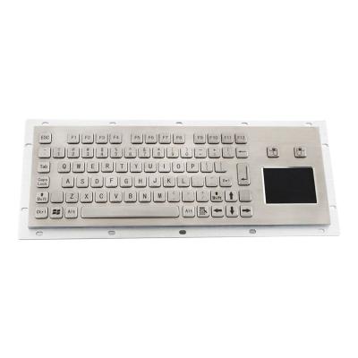 China Industrial Touchpad 81 Keys IP66 Stainless Steel Metal Kiosk Keyboard With Touchpad Rugged Metallic Keyboard for sale