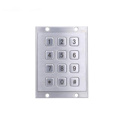 China Industrial 12keys 4x3 Keypad Vending Machine Kiosk Industrial Metal Kiosk Vending Machine 304 Stainless Steel Rugged Keypad for sale