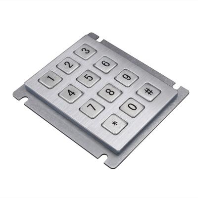 China Full Metal Vandal Proof Panel Mount Functional Waterproof Kiosk Keypad For Cash Lobby Self Service Account Robot for sale