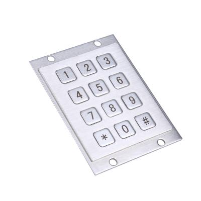 China Custom Design USB Matrix 3x4 Vending Machine Kiosk Stainless Steel Metal Security Numeric Keypad for sale