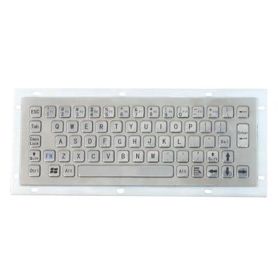 China Custom Wholesale Custom 65 Key Gugged Stainless Steel Industrial Waterproof Keyboard Metal Computer Keyboard Vandal Proof Metal for sale