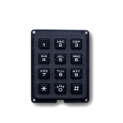 China Double Side PCB With Gold Finger 3x4 12 Buttons Matrix Digital Access Control Vandal Door Lock Heavy Duty Industrial Plastic Keypad for sale