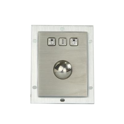 China 38MM Metal Vandal Proof Mountable Optical Trackball Kiosk Industrial Pointing Device with USB Interface for sale