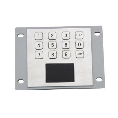 China Waterproof IP65 Waterproof Rugged Touchpad With Built-in 12 Key Metal Numeric Keypad for sale