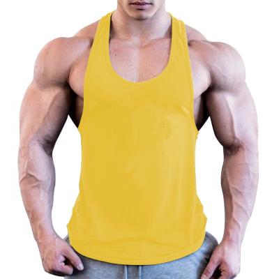 China QUICK DRY Bodybuilding Fabrics Mens Tank Top Racerback Solid Color Custom Mens Gym Smooth for sale