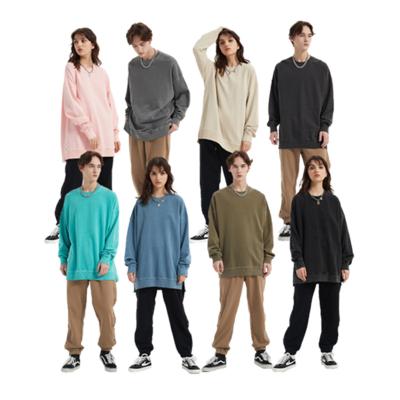 China 2022 Casual Fashion Washed Oversize Sweatshirt Women's Anti-Wrinkle Streetwear Pullover Loose Round Neck Hoodies for sale