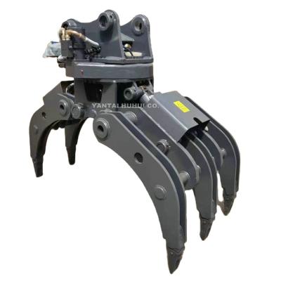 China Construction worksÂ   Mini Excavator Grapple For Wood | Hydraulic Rotary Grapples For Sale for sale