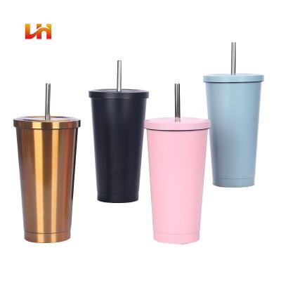 China PORTABLE Indoor With Lids And Straws Holder Cover Straw Vacuum Insulated Cup for sale