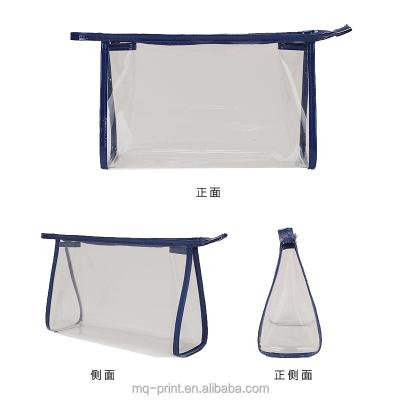 China Fashion Transparent Clear Travel Customized PVC Cosmetic Bag for sale