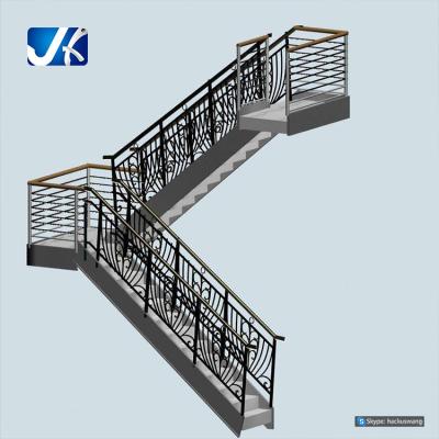 China Steel Structure Workshop Galvanized Exterior Staircase for sale