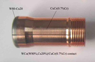 China Contacts by Copper Tungsten welded with Copper or it alloys for sale