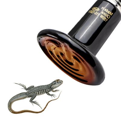 China Black Ceramic Reptile Heat Lamp Bulb 75W Heat Emitter No Harm No Infrared Heater Lamp Light For Lizard Aquarium Snake for sale