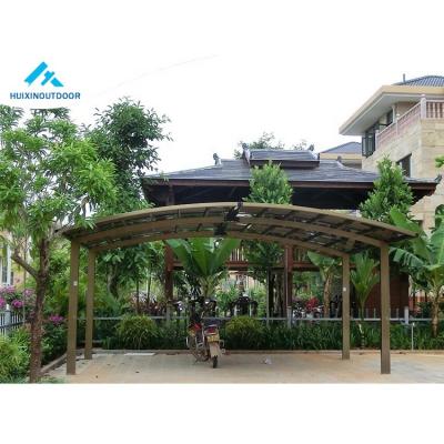 China Factory Price Metal Driveway Gate Aluminum Canopy Solar Port 2 Garage Carport For Car Car Shelter for sale