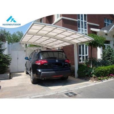 China Fashion garage metal car parking awning movable left waterproof aluminum PV shelter and aluminum car parking shed for sale