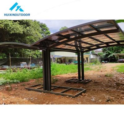 China Factory Price Aluminum Metal Shelter Driveway Door Canopy 4 Port and Prefab Shed 2 Parking Lot for Outdoor Car Garage for sale